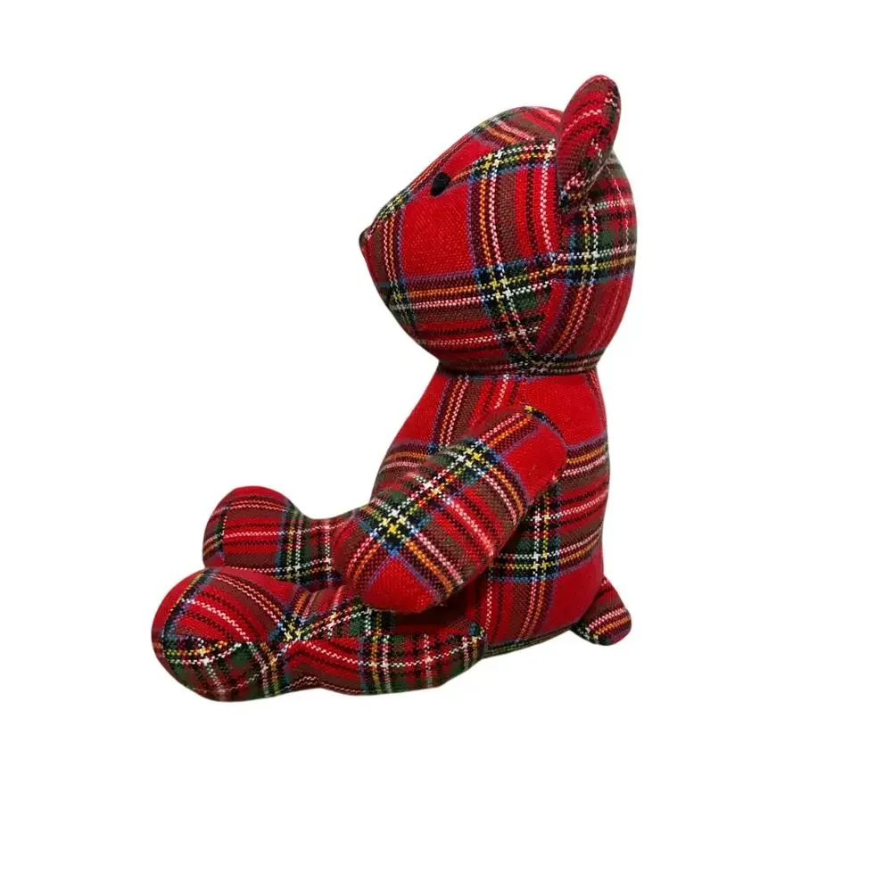 Pottery Barn Stewart Plaid Bear Pillow 14